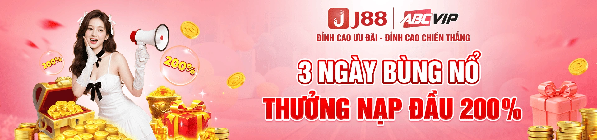 Banner game bài, casino và nội dung mới J88